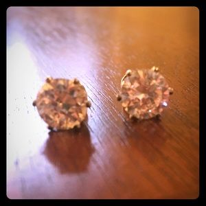 Large Round Rhinestone Stud Earrings